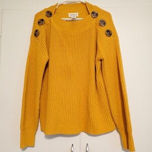 For The Republic Yellow Crew Neck Sweater